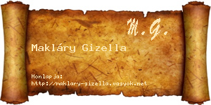 Makláry Gizella névjegykártya