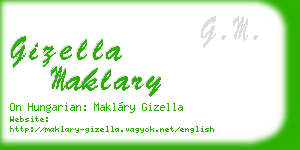gizella maklary business card